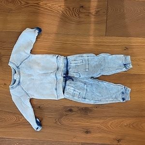 Splendid baby acid wash fleece matching set size 6-12 mo